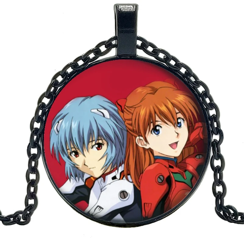 

NEW Comic Anime New Century Female Warrior Cute 25mm Glass Cabochon Pendant Necklace Children's Pendant Gift Sweater Chain 2022