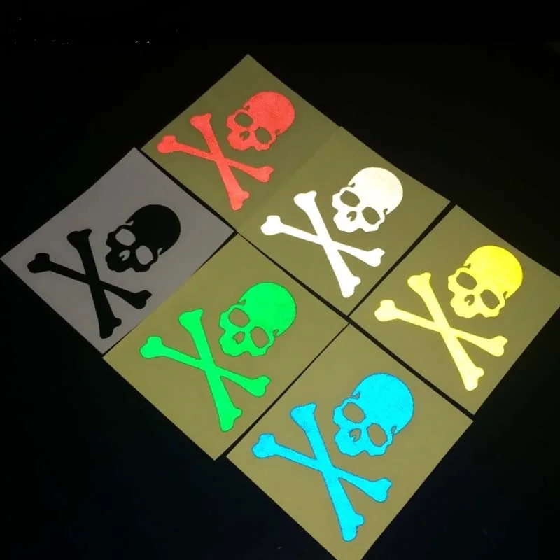 Велосипедная светоотражающая наклейка с флюоресцентным черепом наклейки для велосипеда Cycling Road MTB Fixed Gear наклейки-скелет аксессуары on.