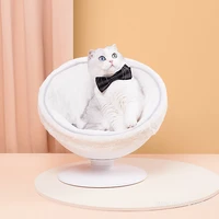 rotatable white cat nest four sesons universal cozy modern minimalist cat bed hammock creative pet supplies cats accessories