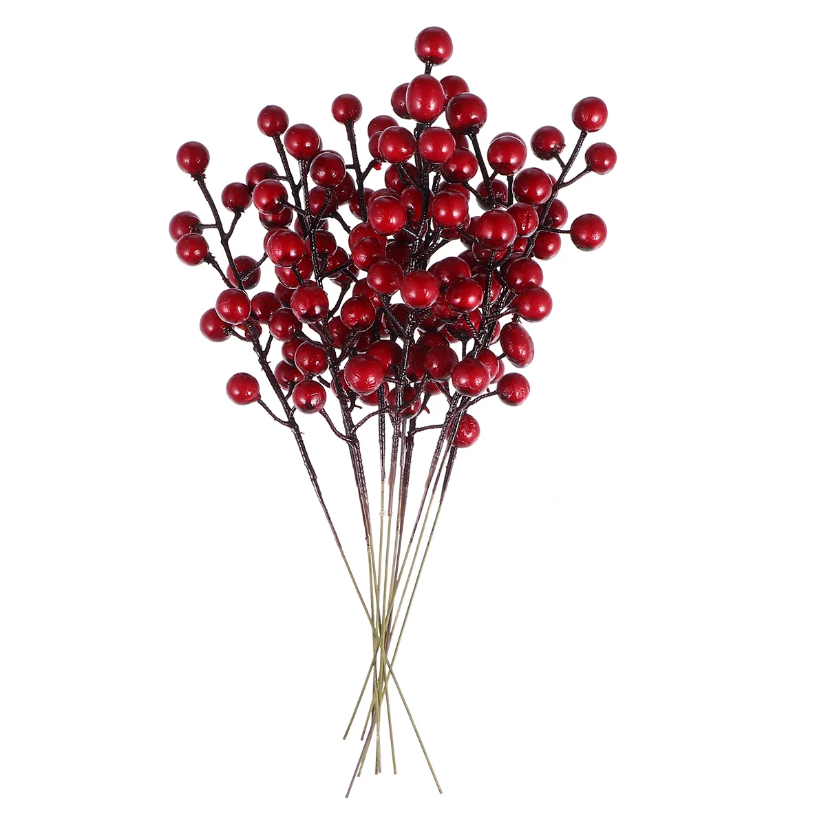 

Christmas Berry Tree Picks Red Artificial Fake Pine Decorationflower Simulation Berries Filler Branches Stemsflowers Cones Pick