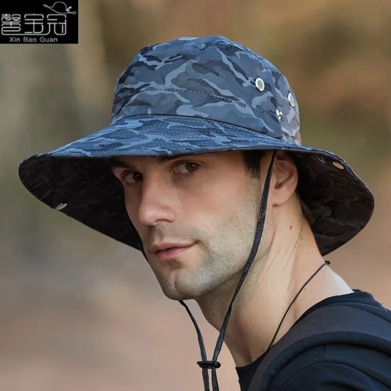 

Summer Hat Female Camouflage Sun Hat Men Women Outdoor Fishing Climbing Sports Sun-Proof Sun-Proof Bucket Hat Daiwa Cap