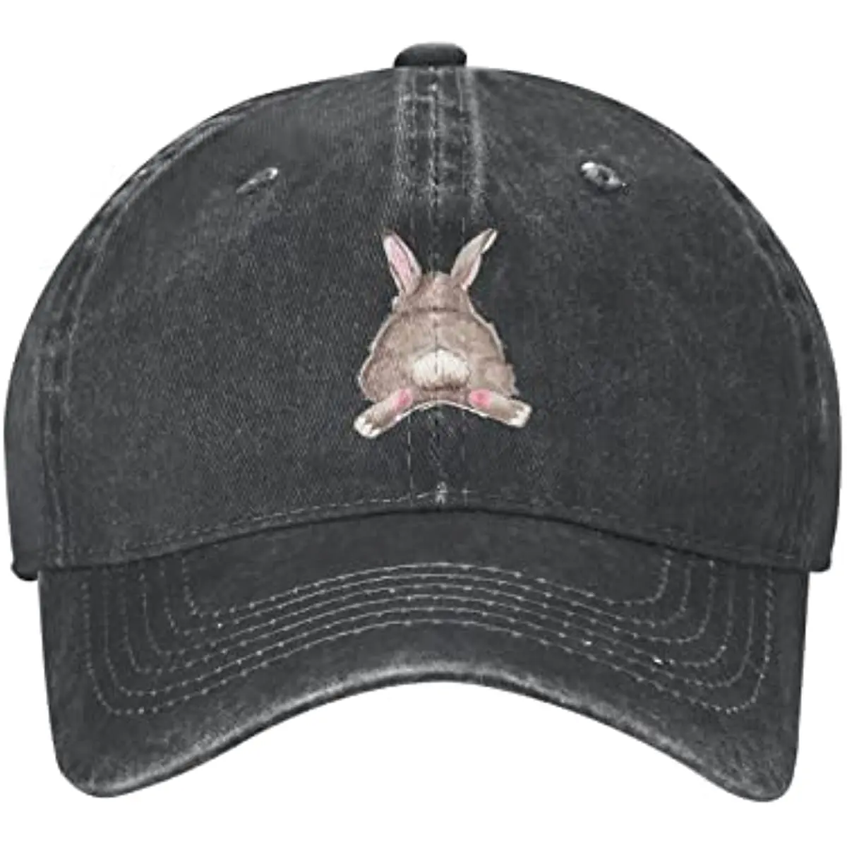 

Винтажная Регулируемая Милая женская джинсовая бейсболка в виде кролика с задом в виде животного