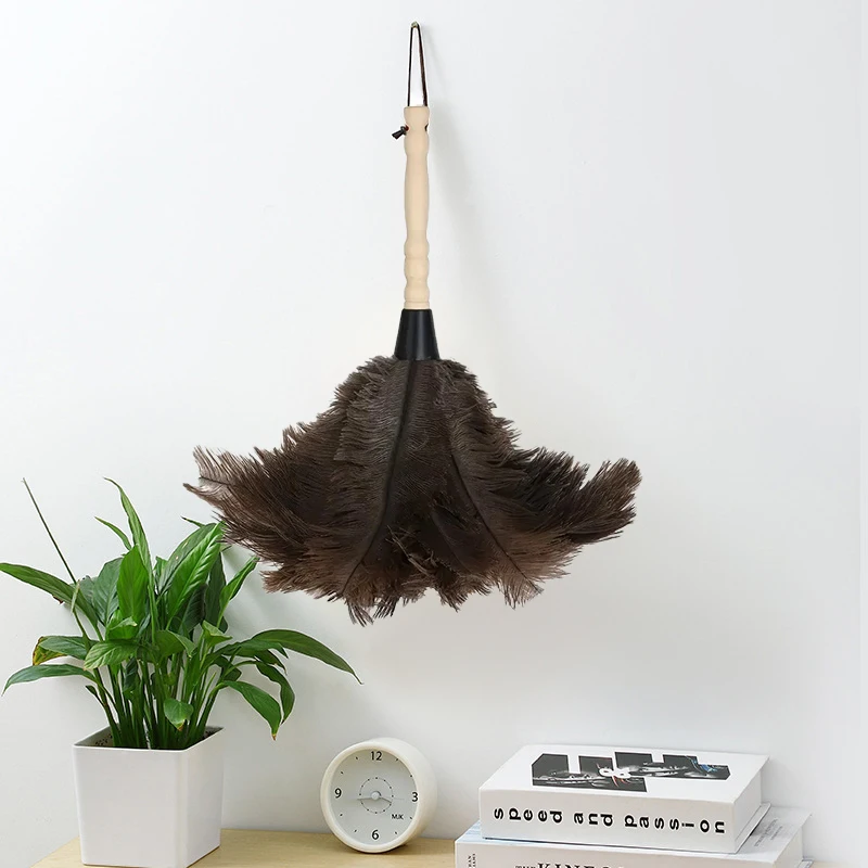 

Collectibles With Wooden Handle Fluffy Natural Ostrich Feather Dusters Feather Duster Cleaning Supplies For Furniture