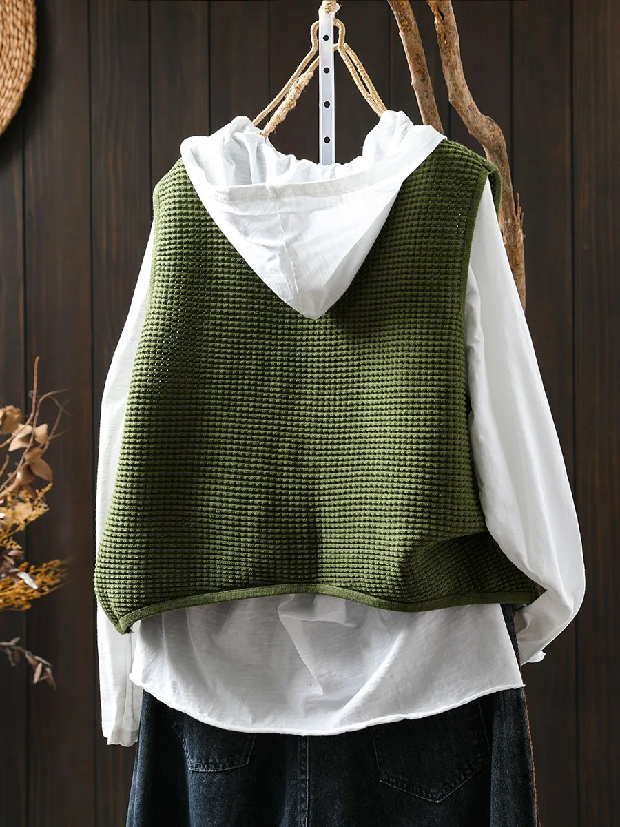 Бархатный свитер YILI с v-образным вырезом и пуговицами Andy жилет женский свободный