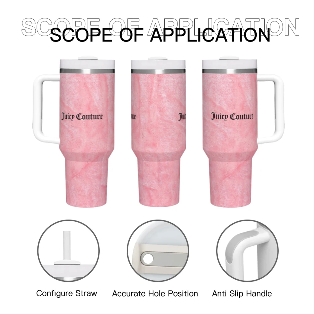 Горячая распродажа как в стиле Juicy-Couture 40 унций Ultimate стакан с ручкой и соломинкой