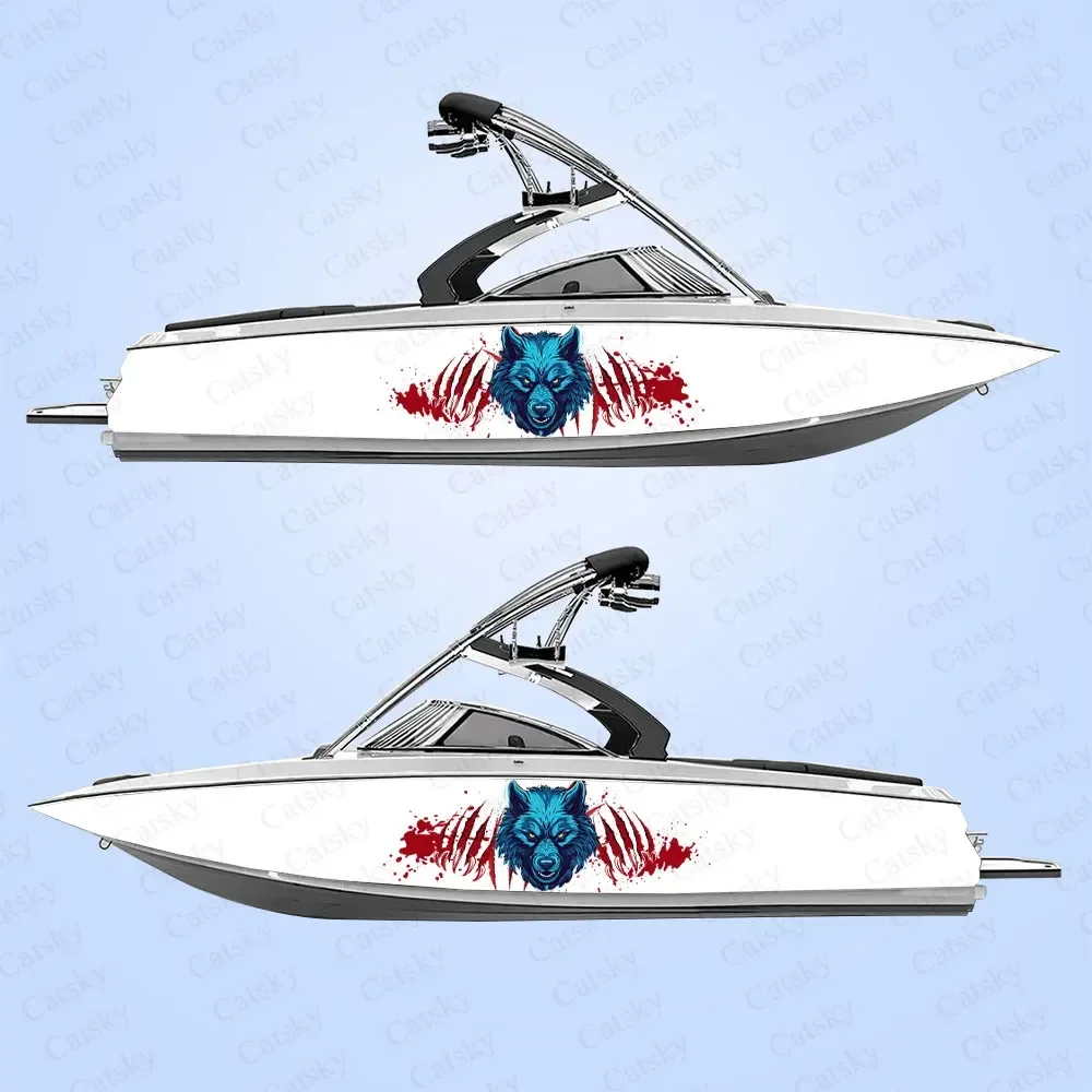 2 шт. виниловые водонепроницаемые наклейки с изображением тигра и крови