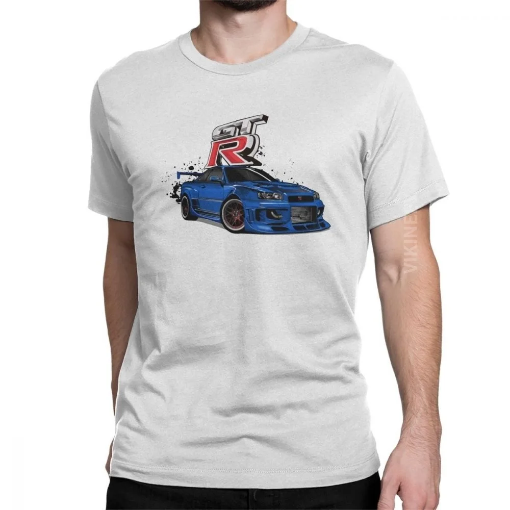 

Skyline GTR T-Shirt Japanese Car Sportcar Automotive Man T Shirts Vintage Cotton Short Sleeve Tees Crewneck Latest Tops