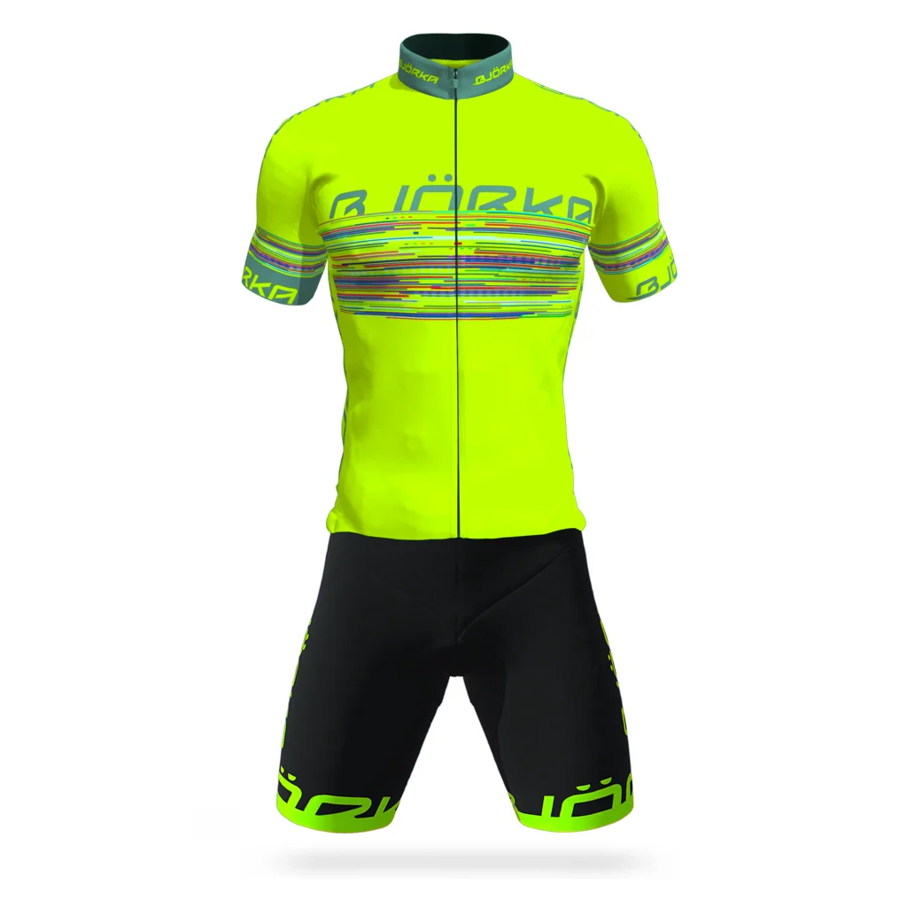 

BJORKA мужской велосипедный Трикотажный костюм с коротким рукавом, одежда для велоспорта, одежда для велоспорта, нагрудные шорты, наборы для горных и шоссейных велосипедов