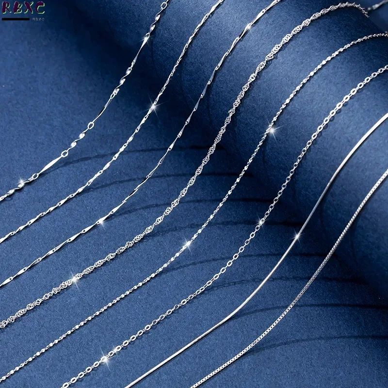 

[925 Silver Necklace female]Long lasting color preservation with silver jewelry fashion simple collarbone Chain Necklace Jewelry
