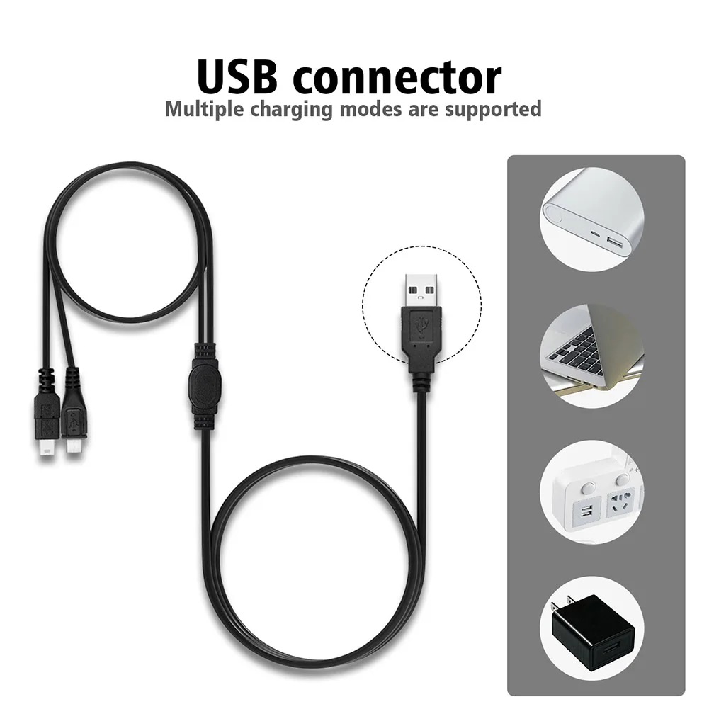 

For PS VR X Box One PSV Single Cable Splits Into Dual Micro USB Charging Cable Adapter Power Supply