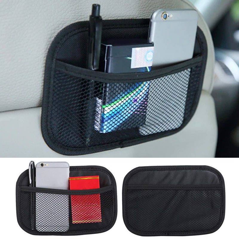 

Universal Car Vehicle Stick-up Mesh Net Storage Bag Phone Holder Organizer Pouch Brand New Auto Parts High Quality And Durable
