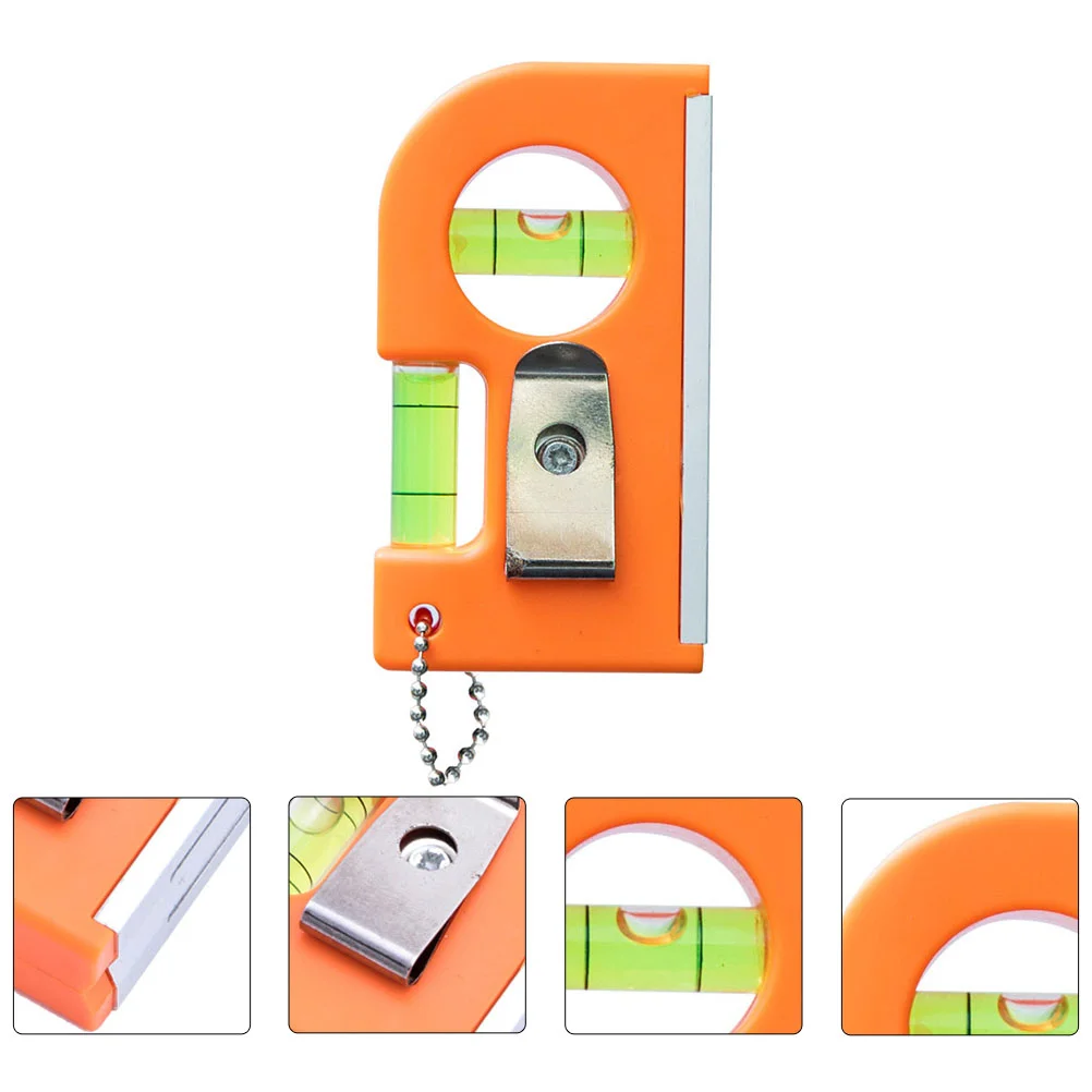 

2 Pcs Keychain Picture Spirit Level Picture Hanging Frame Hanger Ruler Photo Pocket Abs
