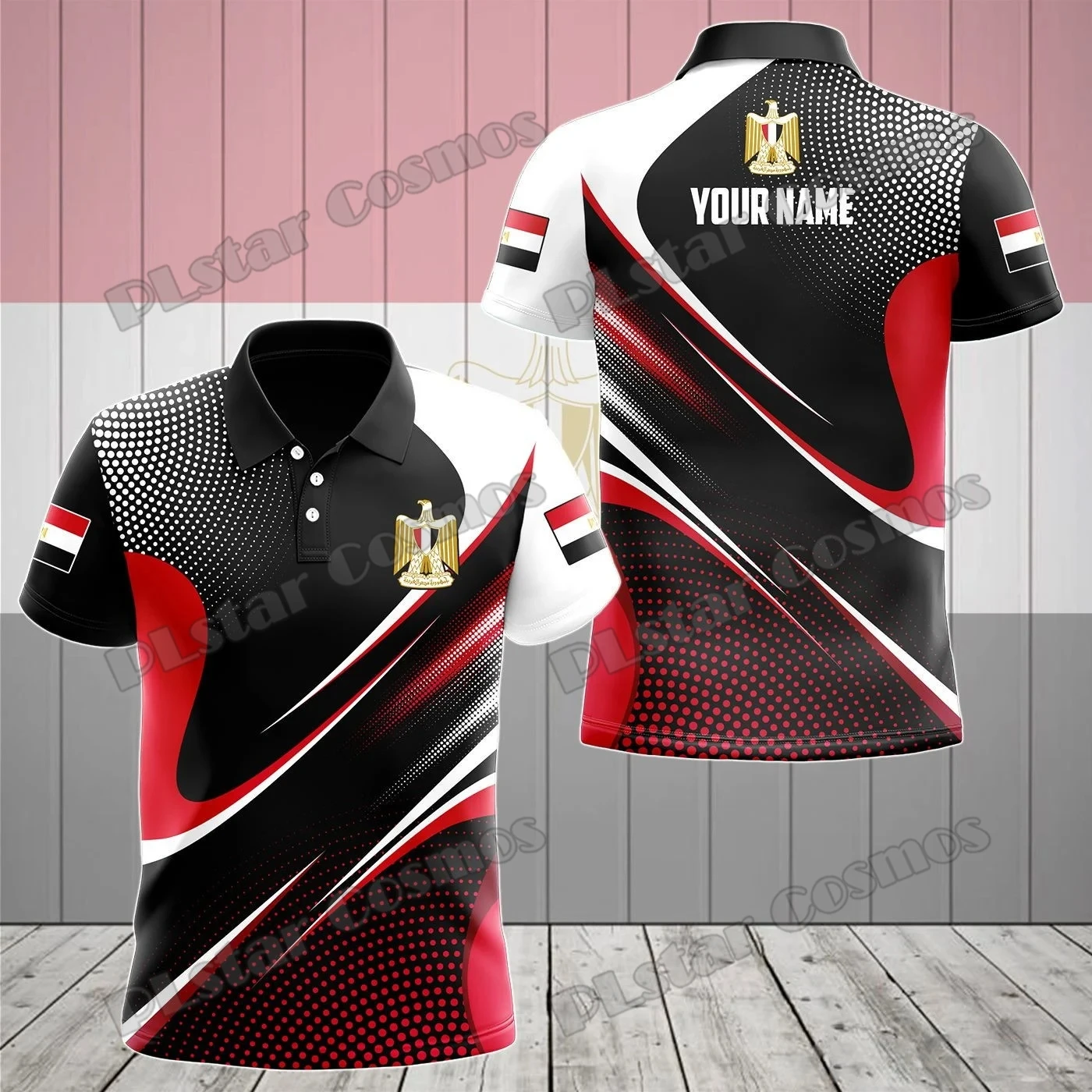 

Custom Name Egypt Coat Of Arms Flag 3D Printed Fashion Mens Polo Shirts Summer Unisex Casual Adult short sleeve Polo Shirt POL06