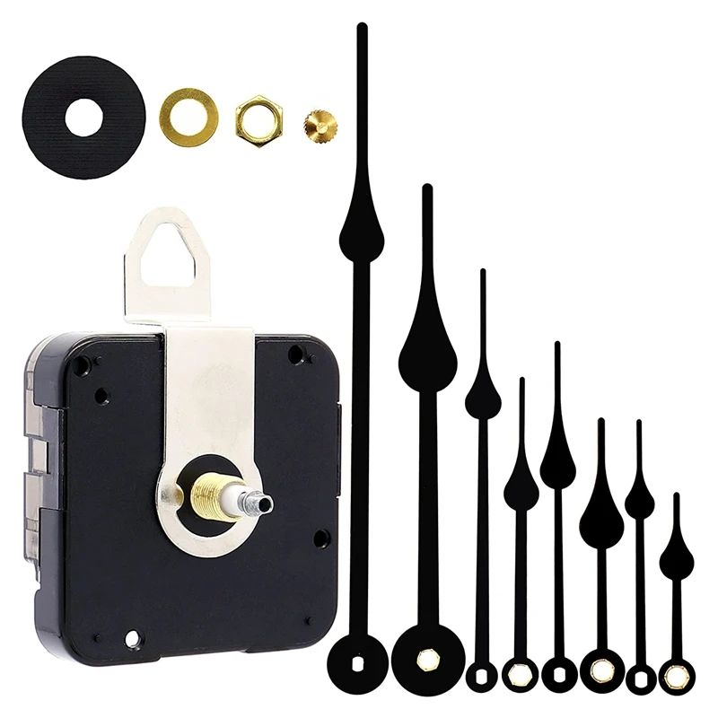 

18Mm High Torque Quartz Movement DIY Clock Replacement Mechanism 4 Pairs Hands Wall Clock Repair Parts Replacement