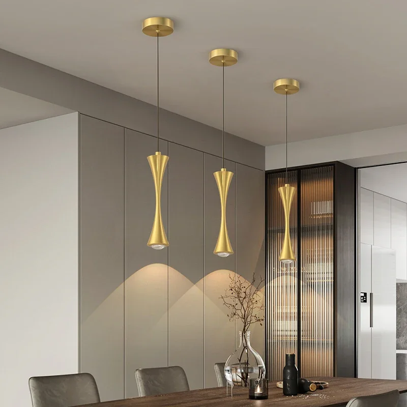 FKL Современная скандинавская медная маленькая люстра роскошная гостиная