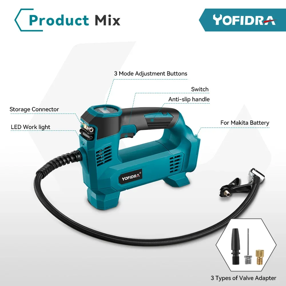 Портативный Беспроводной Электрический Воздушный Насос Высокого Давления Без