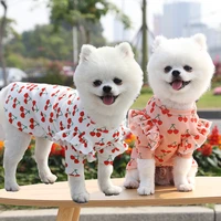 cute cherry dog clothes for small dogs girl cat chihuahua york teddy bichon pug soft puppy pet clothing shirt breed coat jackets