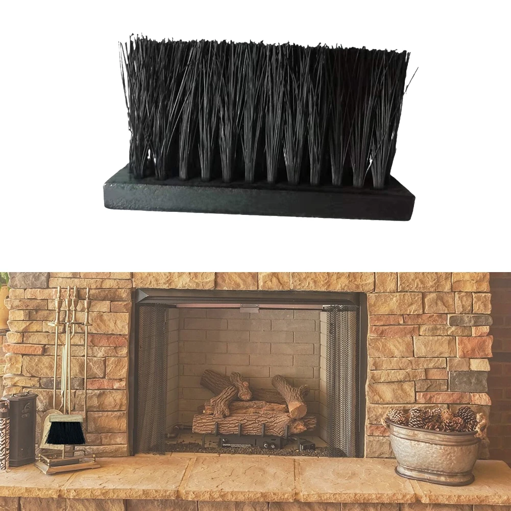 

Cleaning Brushes Fireplace Brush 13.5x3.5x1.3cm Black Fire Hearth Fireplace Fireside Refill Cleaning Square Stove