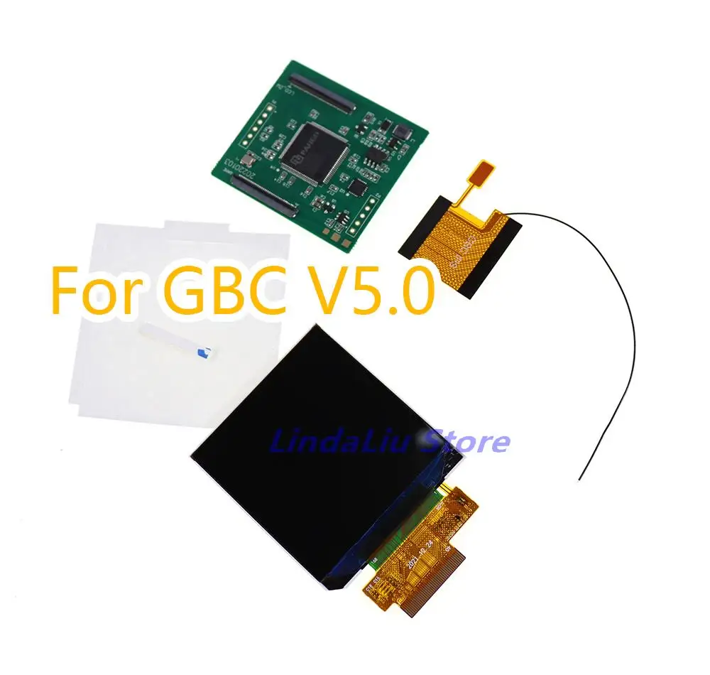 1Set For GBC 2.45 " IPS high brightness LCD screen Panel Kit for Gameboy Color GBC V5.0 Backlight Screen
