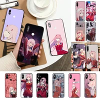 toplbpcs zero two darling in the franxx anime phone case for redmi note 7 5 8a note8pro 9pro 8t coque for note6pro capa