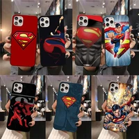 superhero superman phone case for iphone 13 12 11 pro mini xs max 8 7 plus x se 2020 xr cover
