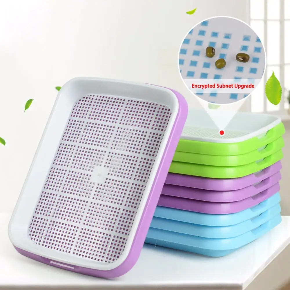 

Tray Plastic Hydroponic Flower Basket Flower Plant Home Garden Nursery Pots Bean Sprouts Double-layer Dishes Plate Seedling