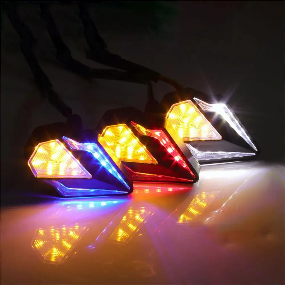 2pcs/lot LED Motorcycle Turn Signal Lights Universal Light 12V Flashing Mount Daylight Lamp Flush Blinker Indicators U1H4