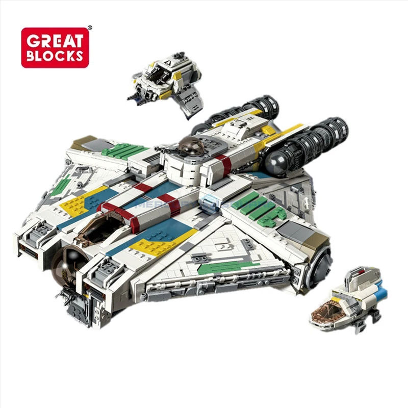 

Technical Spacecraft Millennium Falcon K110 Star Plan Bricks Building Blocks Ghost VCX-100 Assembly Gift Toys For Kids Boys Moc
