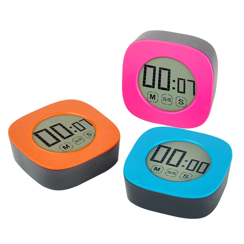 

Countdown Timer Study Digital Count Up Sport Timing Stopwatch Minute Second Portable Attachable Loud Alarm Orange