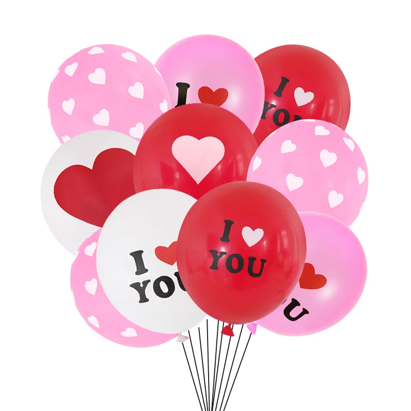 

Red Love Heart Latex Balloons Wedding Confession Anniversary Decoration Globos Helium Air Ball Party Favors Marriage Room Decor