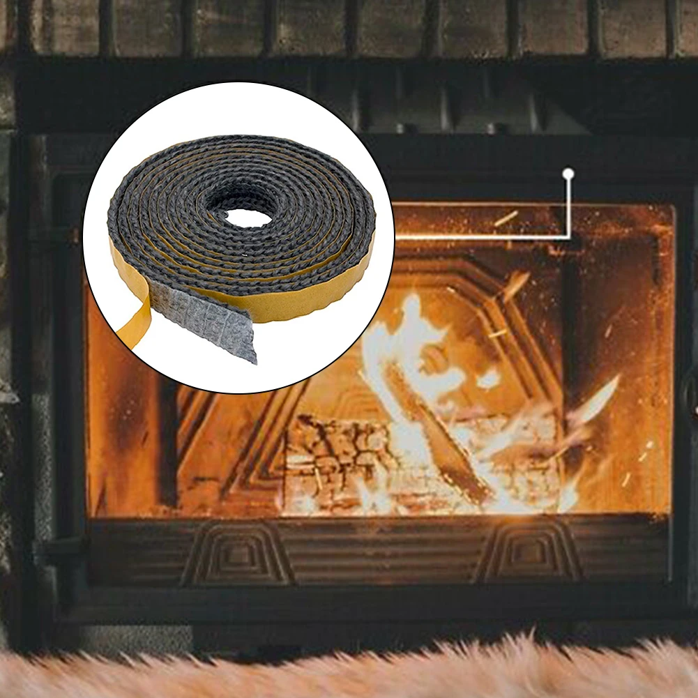 

Brand New Self Adhesive Glass Seal Rope 15mm Width 2M Length 2mm Thickness Black Fire Rope Flat Stove Rope Hearth Rope