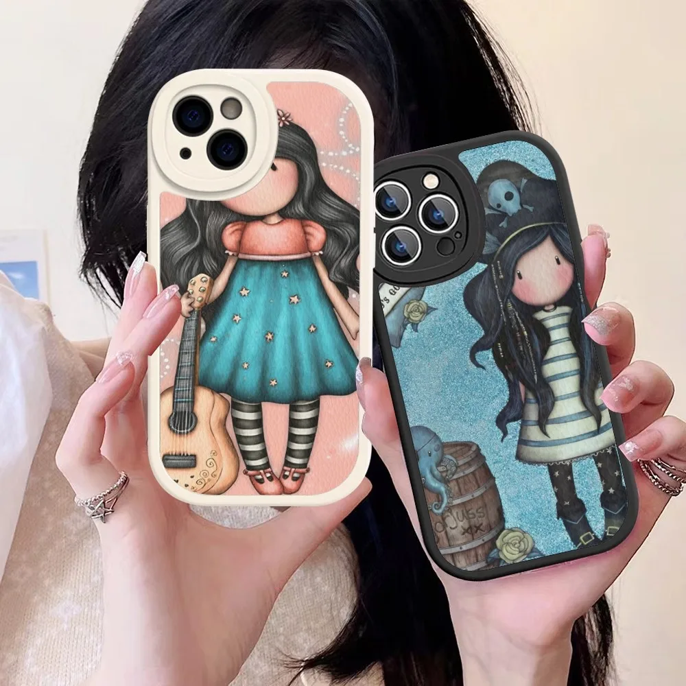 

Cute Girl Kid Art Illustration S-santoro Phone Case Hard Leather For iPhone 14 13 12 Mini 11 14 Pro Max Xs X Xr 7 8 Plus Fundas