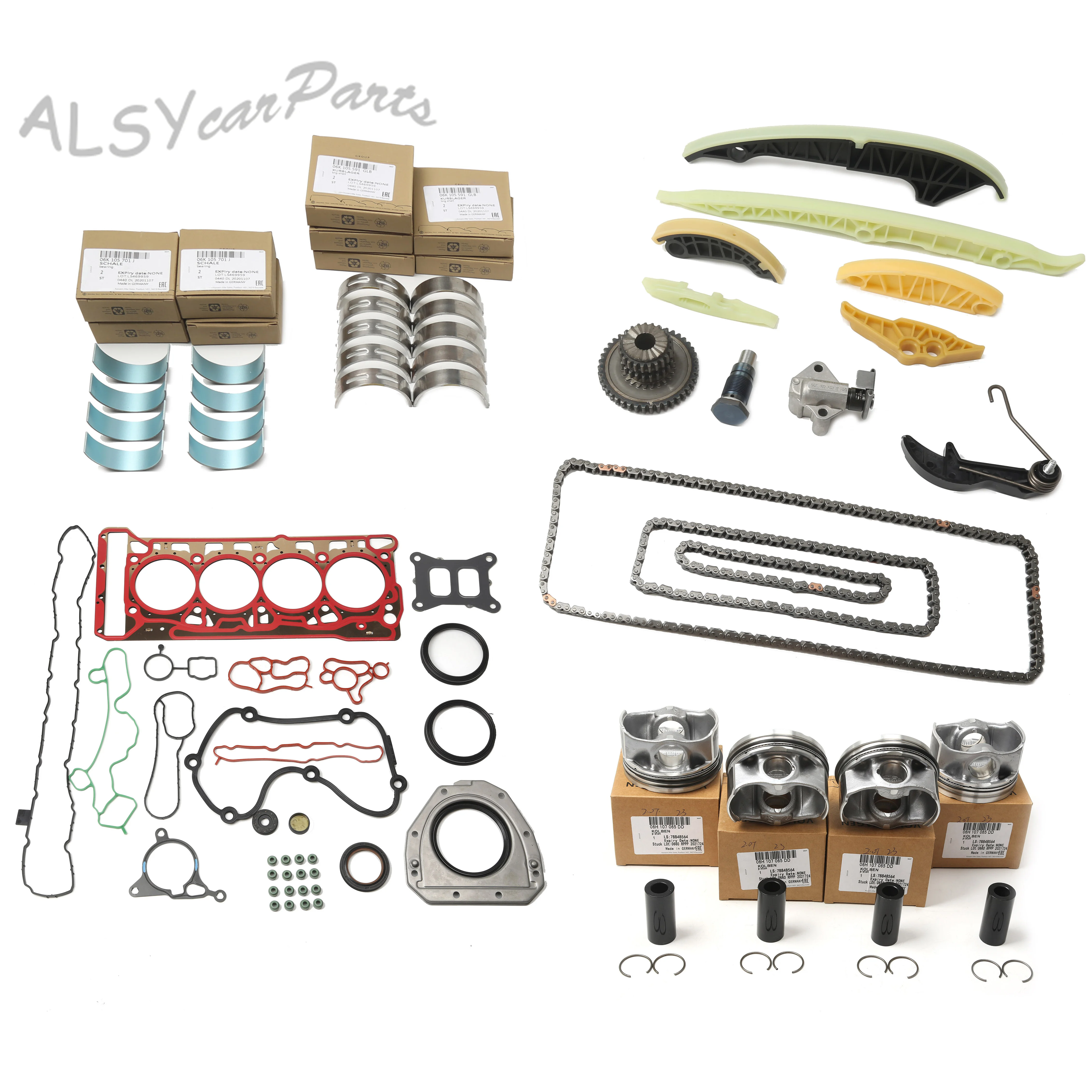 

YIMIAOMO OEM 06K103383K EA888 Three generation engine piston repair kit For VW Passat Tiguan Golf Audi A3 A4 Q5 TT 2.0 TFSI
