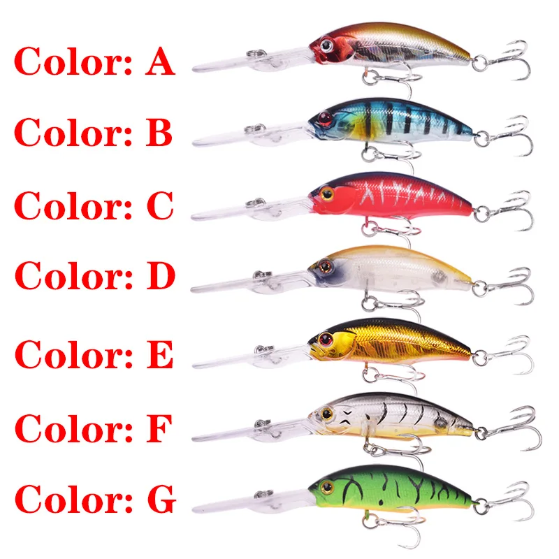 1Pcs Deep Diving Minnow Fishing Lure 10cm 8g Floating Shad Wobbler Artificial Hard Bait for Pike Bass Crankbait Fishing Tackle