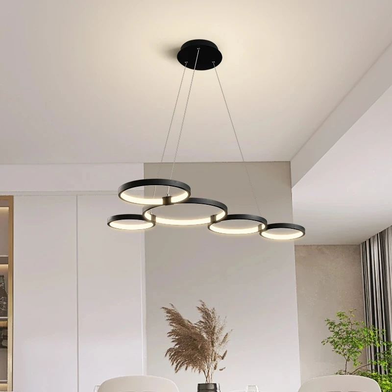 

LICAN Modern Pendant Chandelier Lighting for Office Dining Living room Kitchen Lustre LED light Black Avize Chandelier lighting