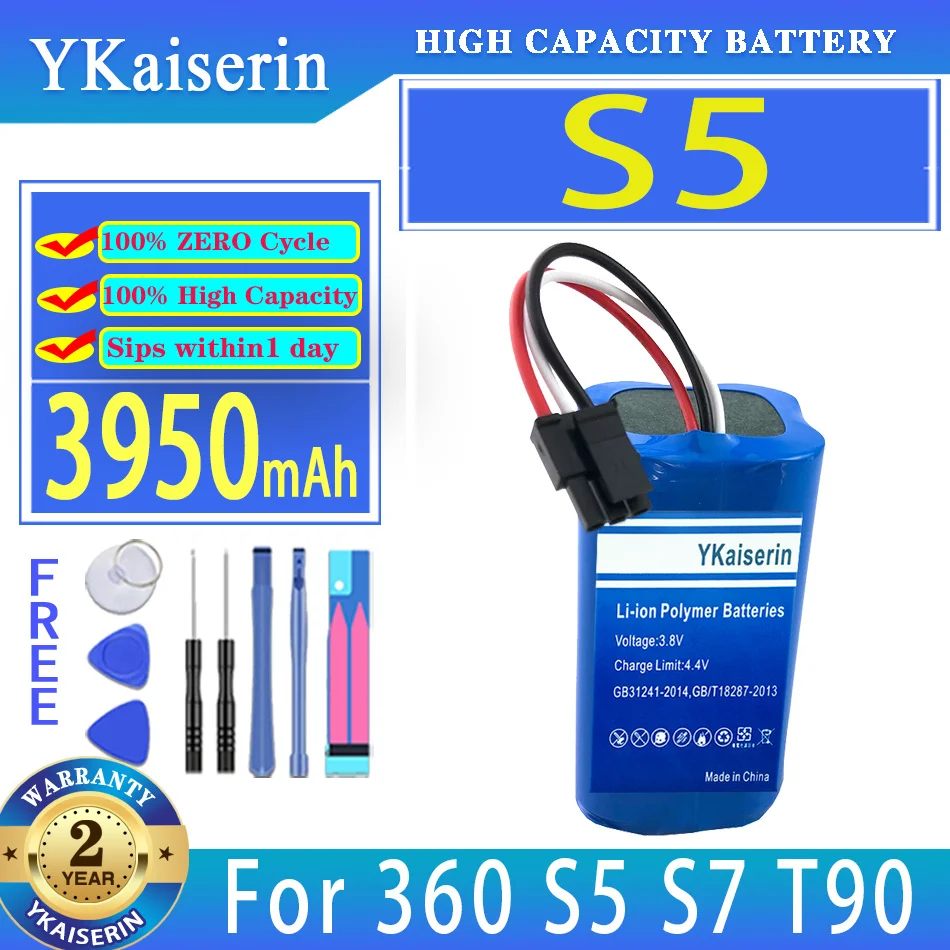 

Battery S 5 S 6 S 7 S 9 for 360 S5 S6 S7 T90 Robotic Vacuum Cleaner Spare Parts S9 X90 X95 S6PRO Batteria