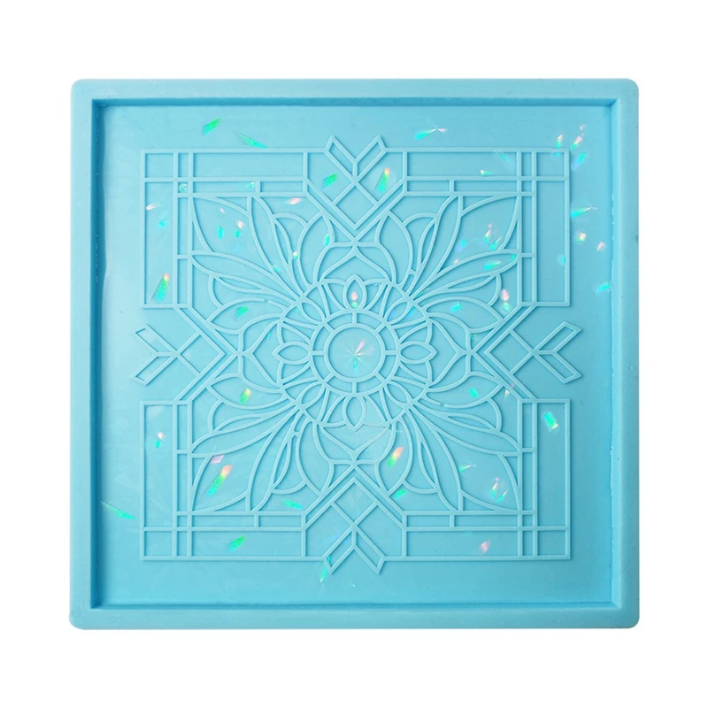 

DIY Holographic Crystal Epoxy Resin Mold Desktop Ornament Silicone Mold For Bathroom Kitchen Study Bedroom Bedroom