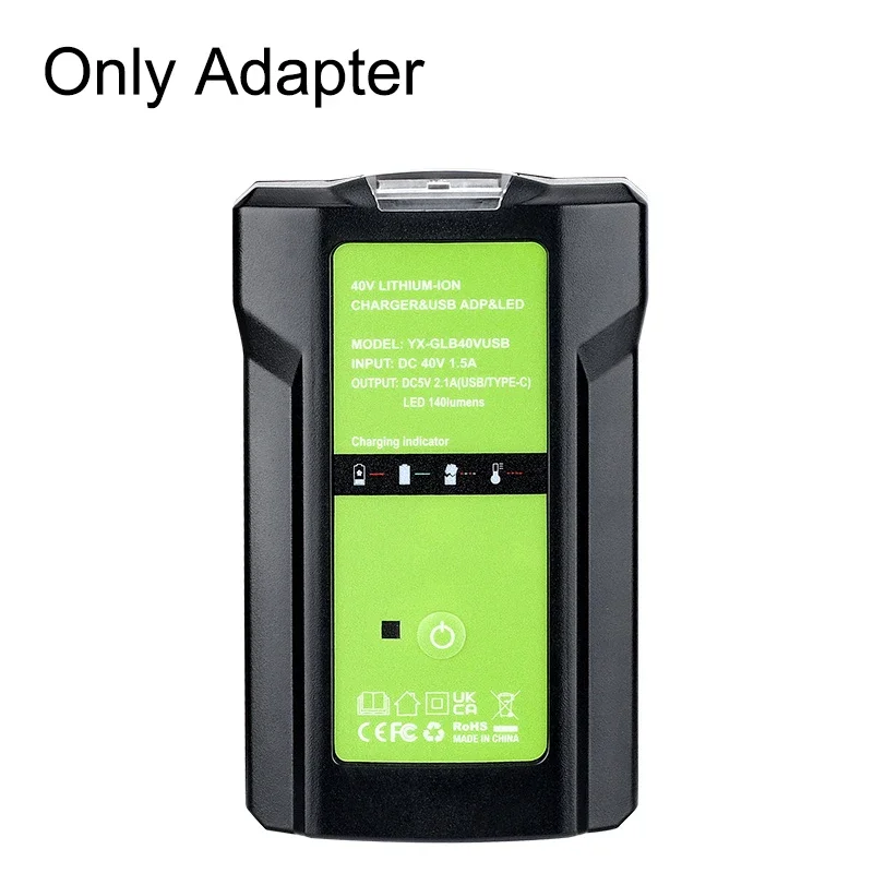 

Адаптер для аккумулятора GreenWorks 40В с USB Type-C