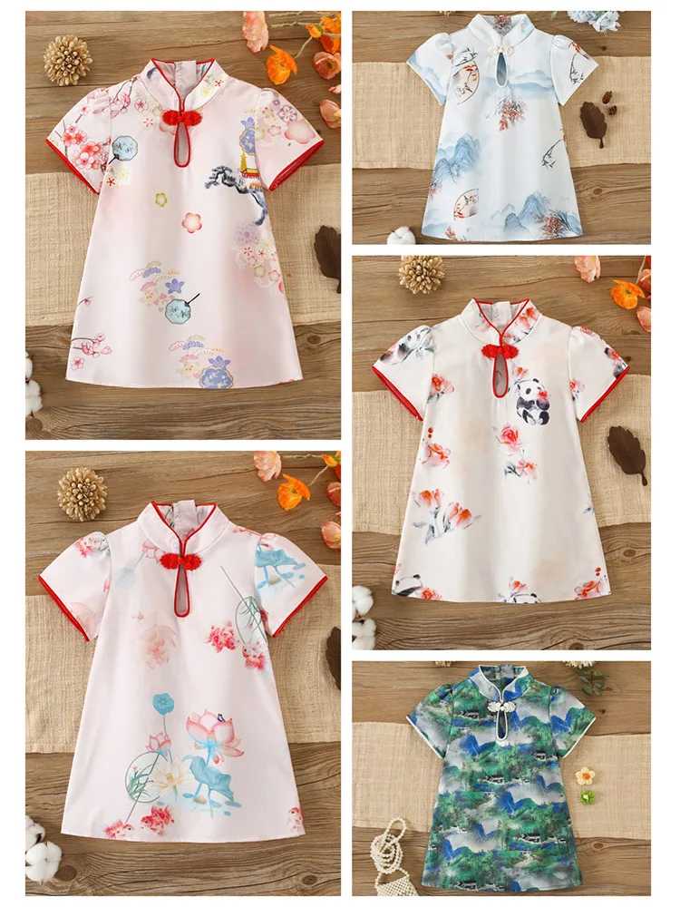 Платье в китайском стиле для девочек