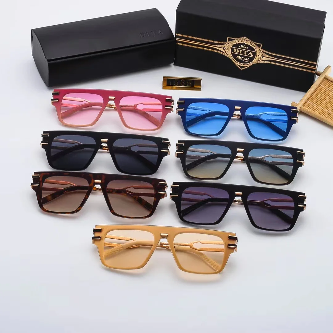 

American DITA Classic Casual Men Women Sunglasses High Definition Driving Glasses Luxury Couple Eyewear With Authentic Logo 1565