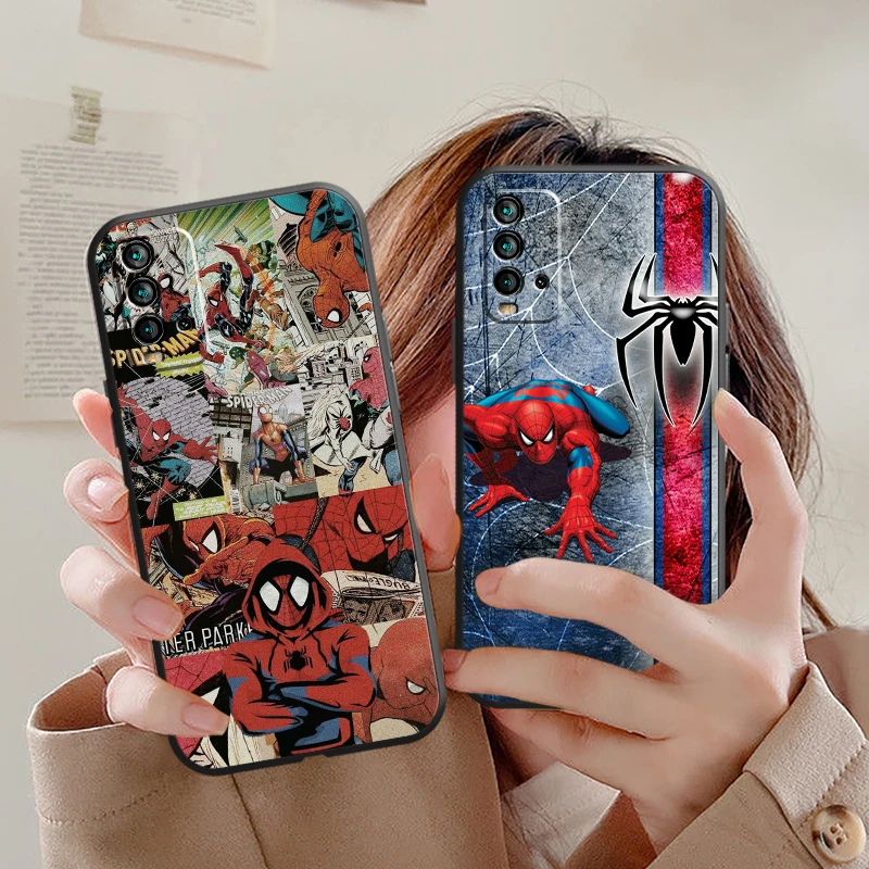 

Marvel's Spider-Man Phone Case For Xiaomi Redmi 8 8A Note 8 2021 8 8T Pro Black Carcasa Soft ShockProof Coque Funda