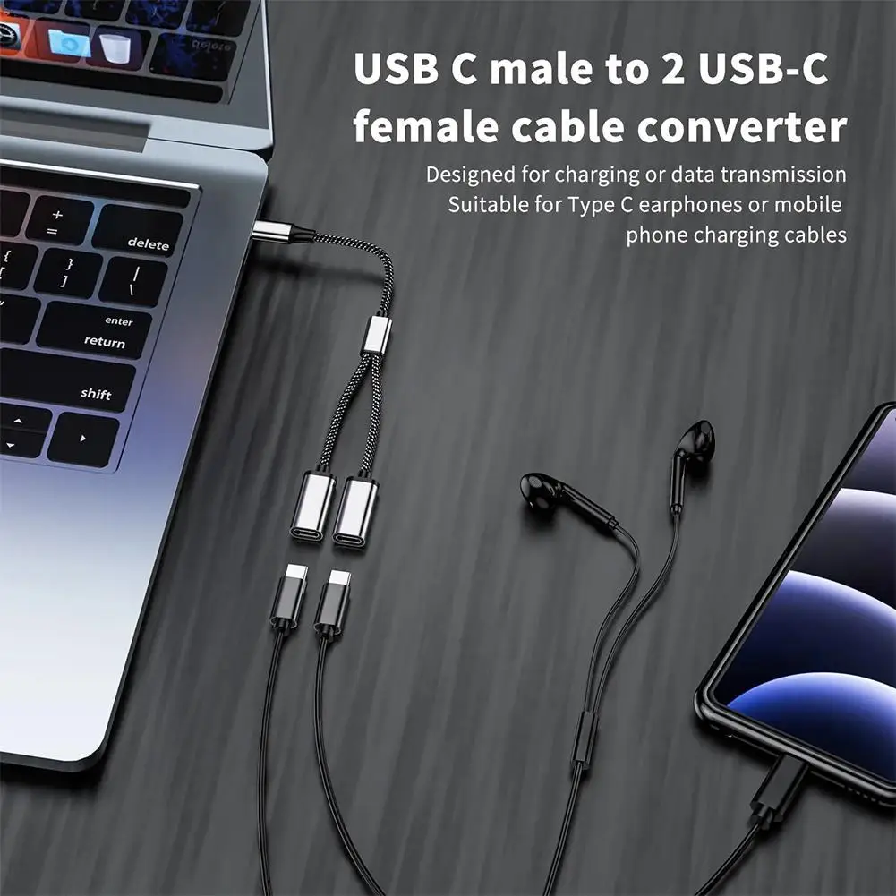 Фото Удлинители мульти-USB-концентратора, 3/2 порта, концентратор типа C, USB-сплиттер, быстрая передача данных, адаптер OTG для ПК, ноутбука Pro №2