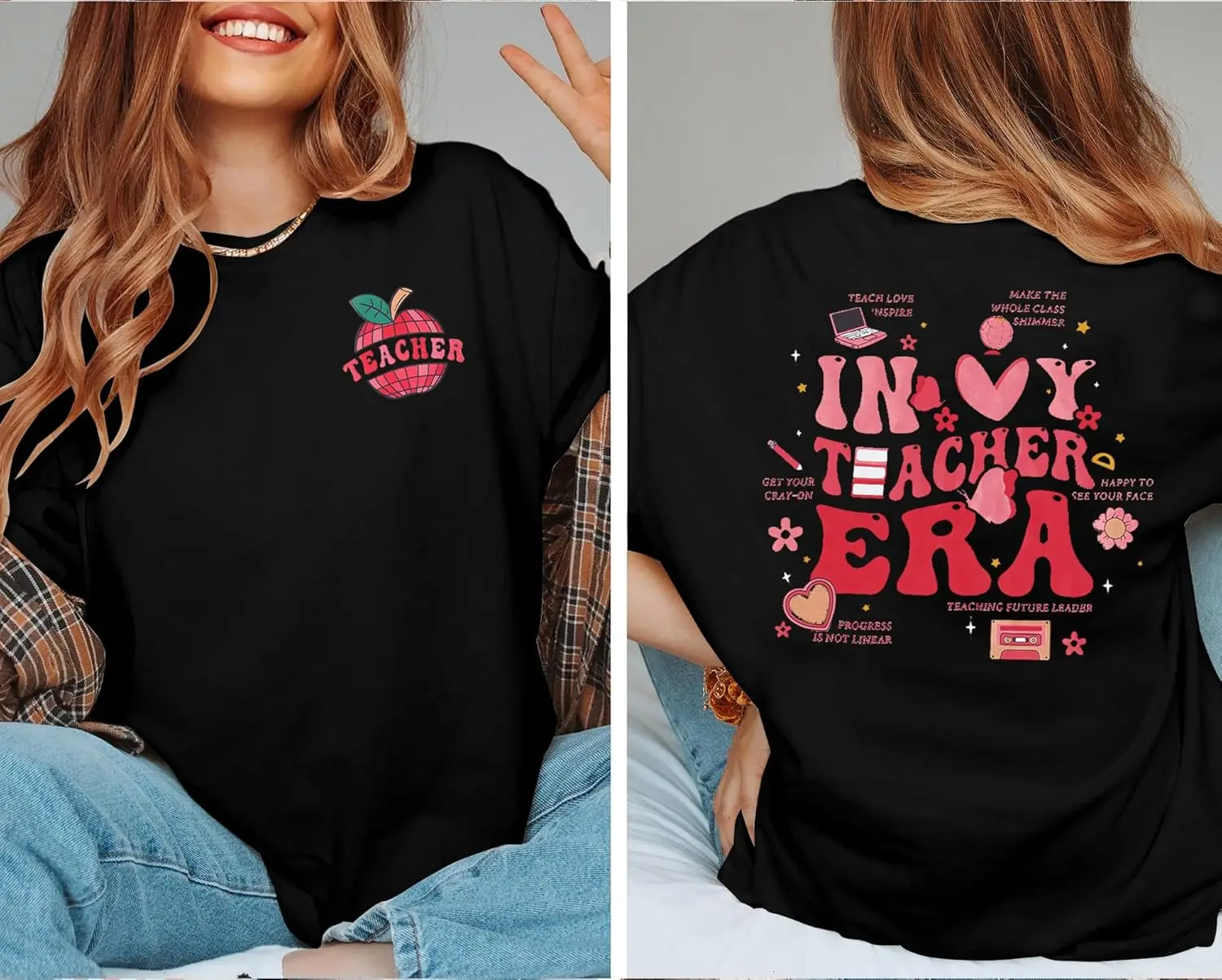 Рубашка для учителей женская футболка учителей: в эпоху моего учителя рубашка