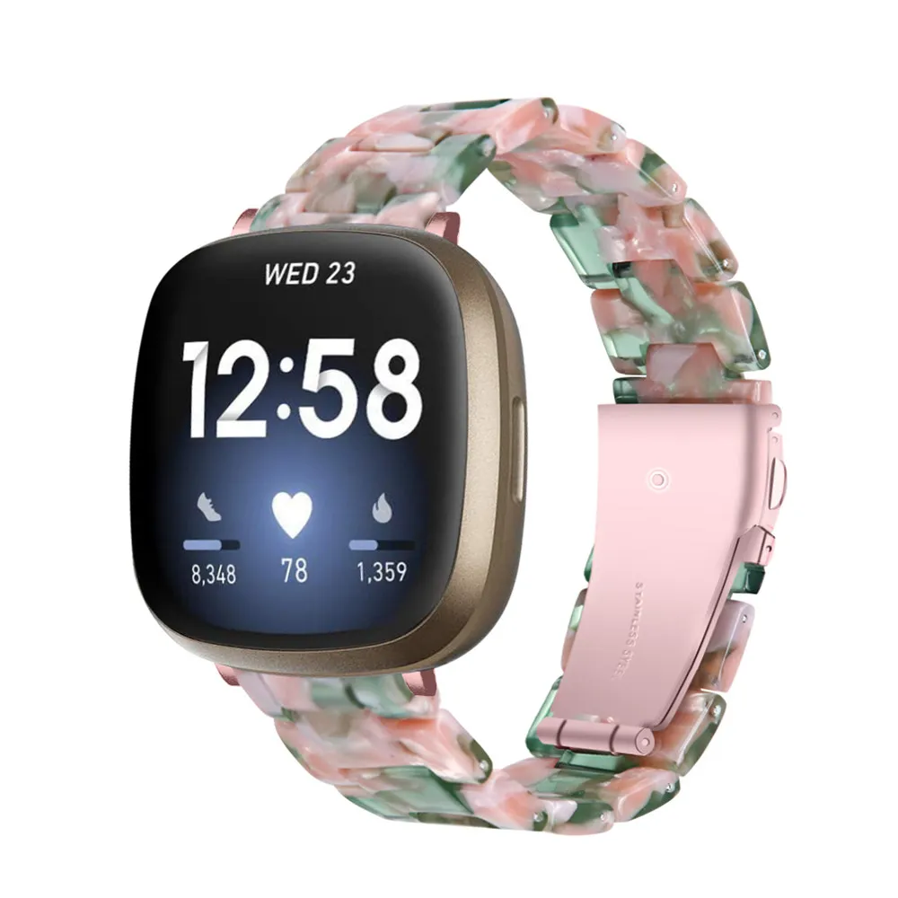 Luxury Resin bracelet Band For Fitbit Versa 3 Sense Correa For Fitbit Versa 1 2 Versa Lite Replacement accessories