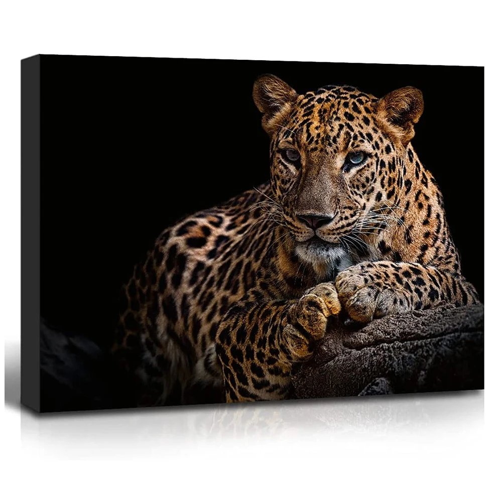 

Леопардовая Картина на холсте дикая природа животные настенное искусство тигр лев Гепард плакаты и принты для ванной комнаты декор для гос...