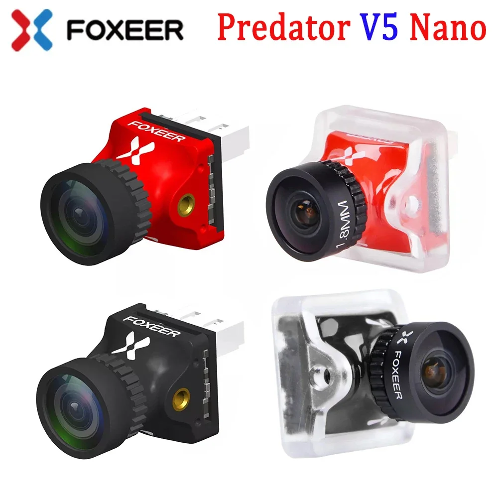 FOXEER Predator V5 Nano 1000TVL 1/3 &quotCMOS 4:3/16:9 PAL/NTSC OSD переключаемая камера с задержкой 4 мс Super WDR