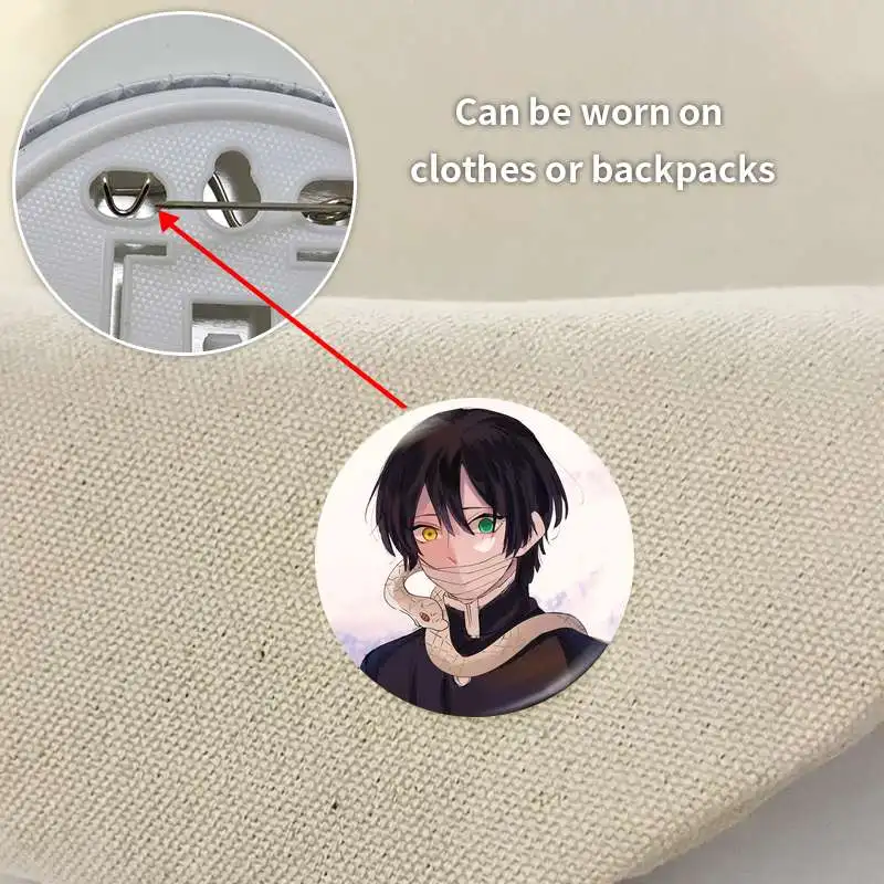 Iguro Obanai аниме-брошь якорь периферийные знаки персонализированные украшения Fandom