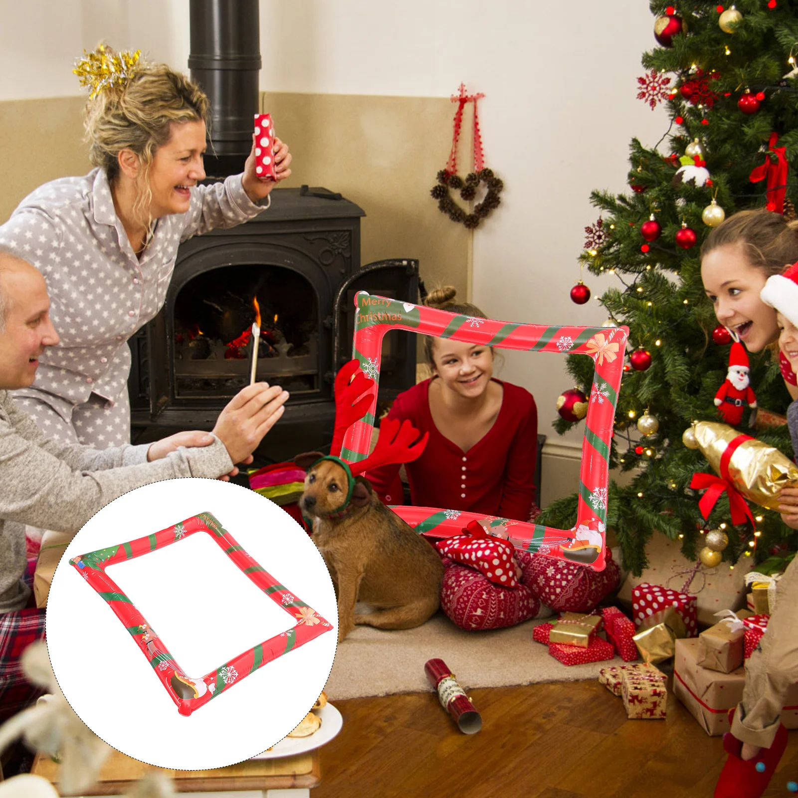 

Frame Photo Christmas Inflatable Merry Picture Balloons Selfie Prop Booth Pvc Floatingborder Props Party Happyframes Home Kids
