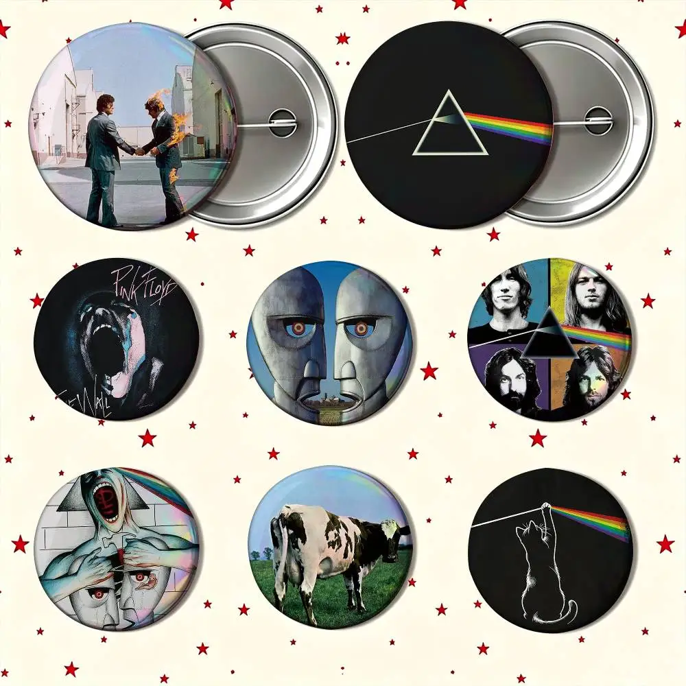 Фото Значки P-Pink-es Band F-Floyd-D 25 мм, 32 мм, 44 мм, 58 мм, аниме-значки, броши, значки для творчества, украшения, подарки на день рождения №1