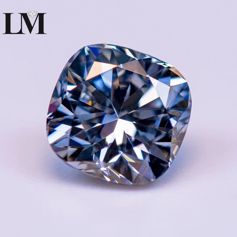 Муассанит Камень Серый Цвет Cushion Cut Lab Grow Gemstone Diamond для Женщин Ювелирные Изделия